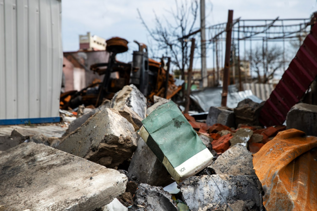 Rubble and debris.